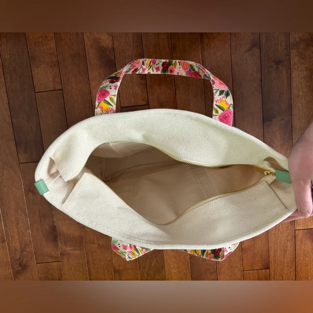 Rifle Paper Co Canvas Carry All, Garden Party - Picture 3 of 3